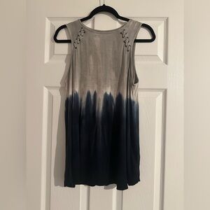American Eagle Outfitters Gray and Navy Ombre Tank Top